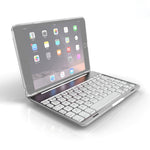 F8SM+ Version ordinateur portable Clavier Bluetooth en alliage d'aluminium rétroéclairé coloré Étui pour tablette iPad mini 4 / mini 5