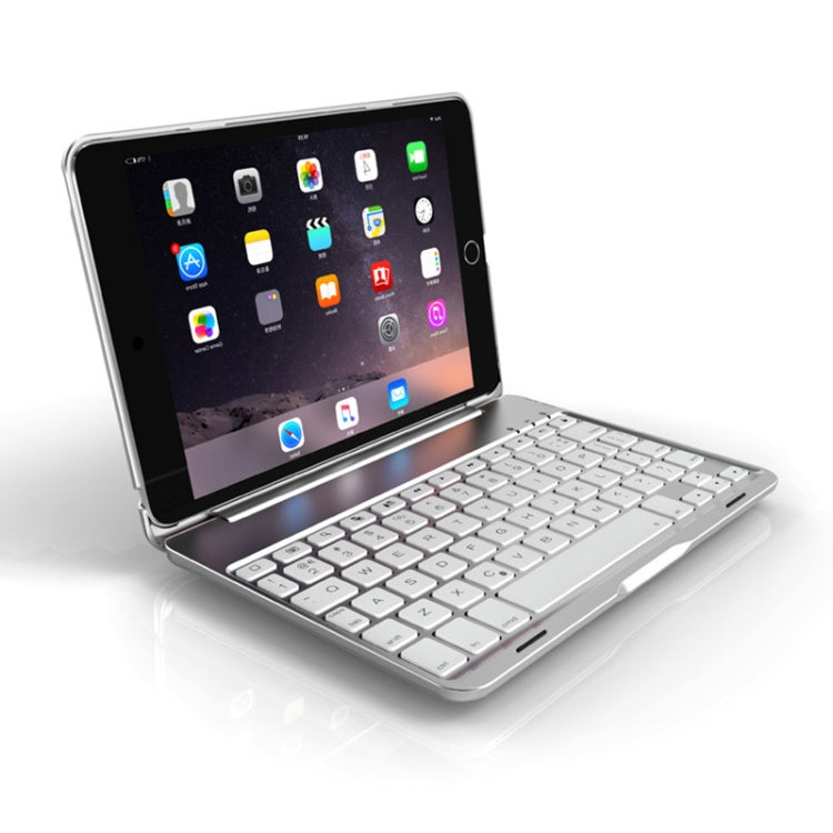 F8SM+ Version ordinateur portable Clavier Bluetooth en alliage d'aluminium rétroéclairé coloré Étui pour tablette iPad mini 4 / mini 5