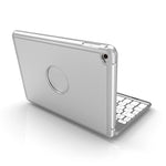 F8SM+ Version ordinateur portable Clavier Bluetooth en alliage d'aluminium rétroéclairé coloré Étui pour tablette iPad mini 4 / mini 5