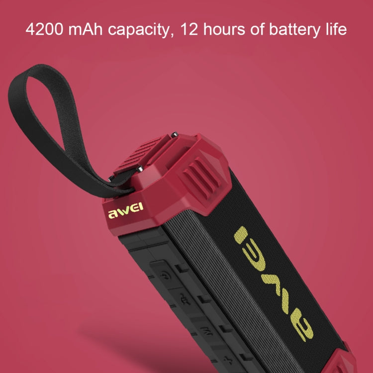 Haut-parleur Bluetooth awei Y280 IPX4 avec batterie externe, basses renforcées, micro intégré, support FM / USB / carte TF / AUX, Y280