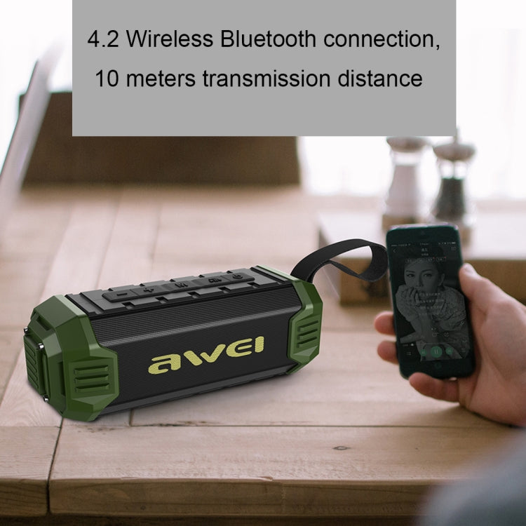 Haut-parleur Bluetooth awei Y280 IPX4 avec batterie externe, basses renforcées, micro intégré, support FM / USB / carte TF / AUX, Y280