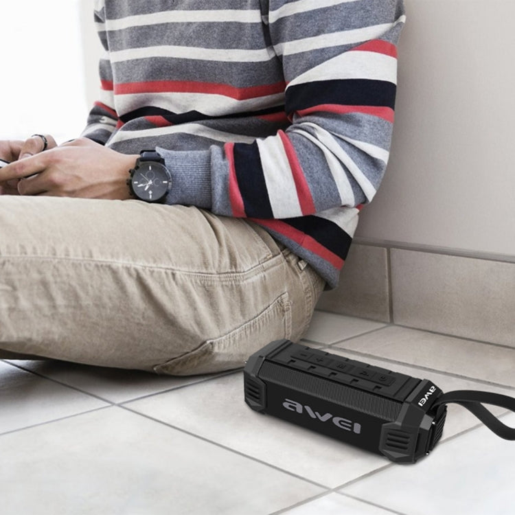 Haut-parleur Bluetooth awei Y280 IPX4 avec batterie externe, basses renforcées, micro intégré, support FM / USB / carte TF / AUX, Y280