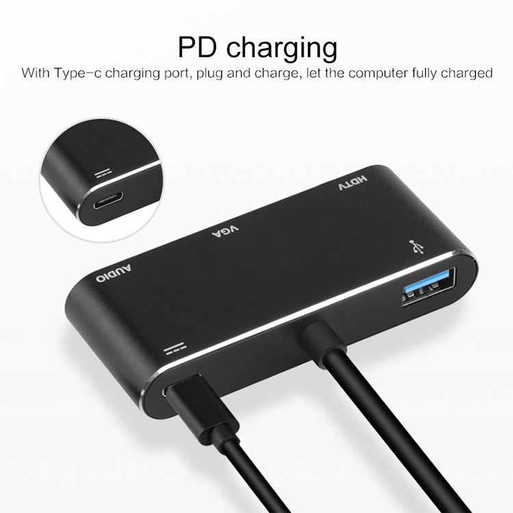 Convertisseur USB-C / Type-C vers HDMI / VGA / USB 3.0 / PD