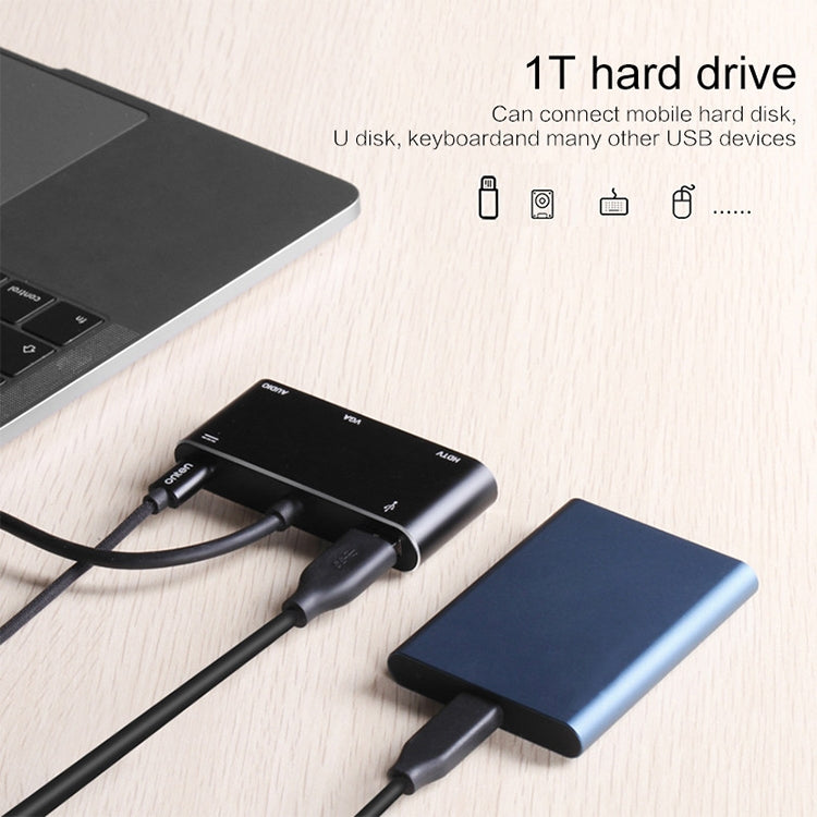 Convertisseur USB-C / Type-C vers HDMI / VGA / USB 3.0 / PD