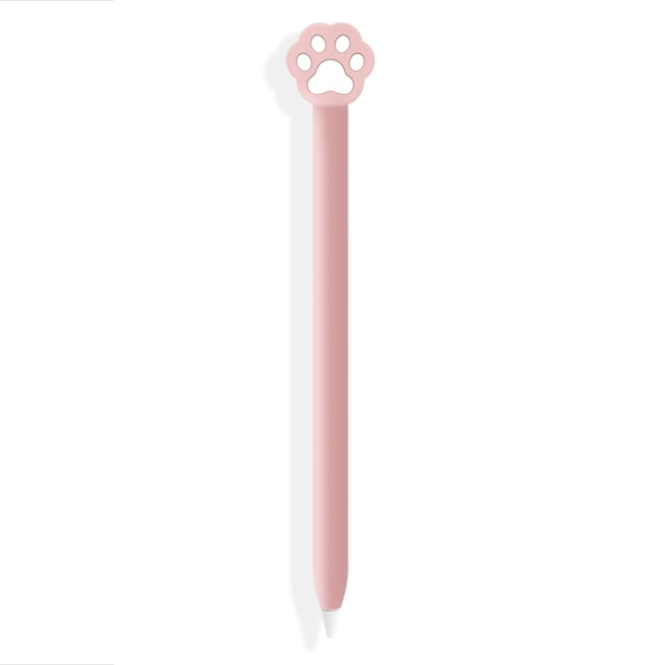 Étui de protection en silicone mignon de dessin animé pour Apple Pencil 2 (Patte de chat rose), Pour Apple Pencil 2