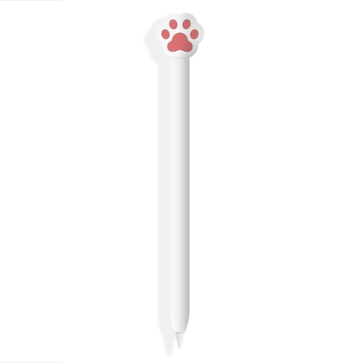 Étui de protection en silicone mignon de dessin animé pour Apple Pencil 2 (Patte de chat rose), Pour Apple Pencil 2