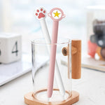 Étui de protection en silicone mignon de dessin animé pour Apple Pencil 2 (Patte de chat rose), Pour Apple Pencil 2