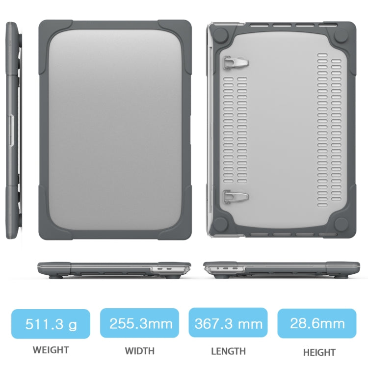 Pour MacBook Pro 16 pouces A2141 (2019) PC + TPU Coque de protection bicolore pour ordinateur portable