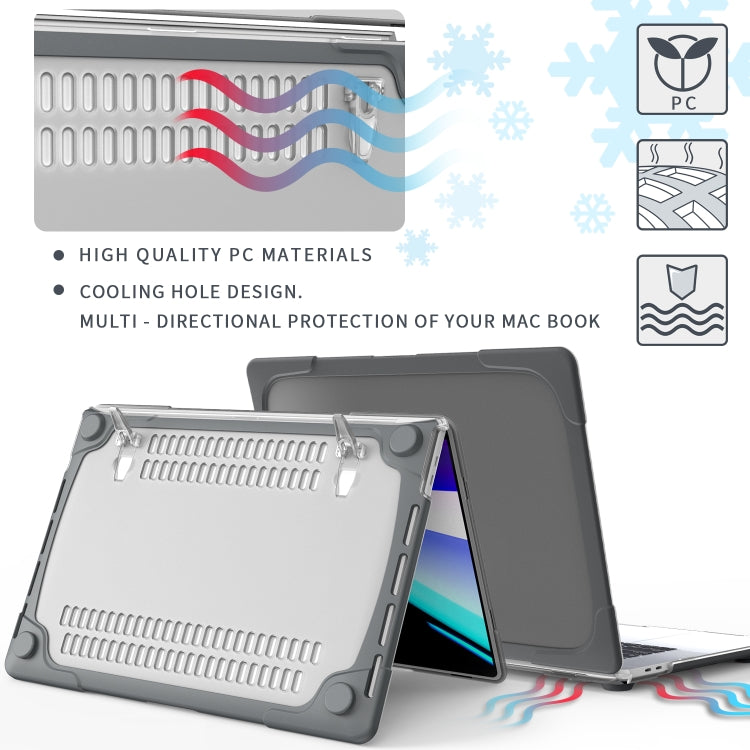 Pour MacBook Pro 16 pouces A2141 (2019) PC + TPU Coque de protection bicolore pour ordinateur portable