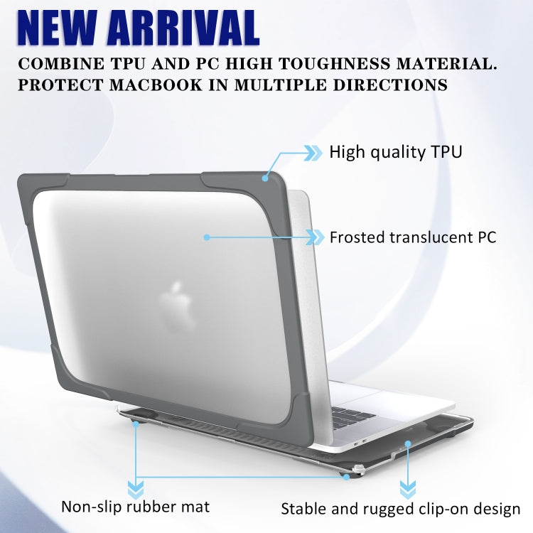 Pour MacBook Pro 16 pouces A2141 (2019) PC + TPU Coque de protection bicolore pour ordinateur portable