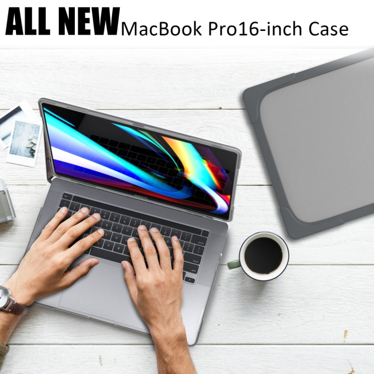 Pour MacBook Pro 16 pouces A2141 (2019) PC + TPU Coque de protection bicolore pour ordinateur portable