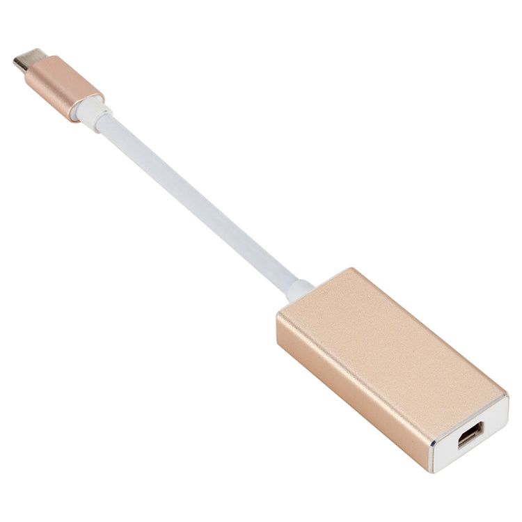 Convertisseur HD USB-C / Type-C 3.1 mâle vers Mini DP femelle, longueur : 12 cm, argent, or