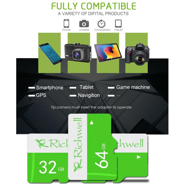 Carte mémoire microSD (TF) Richwell 32 Go, classe 10, haute vitesse