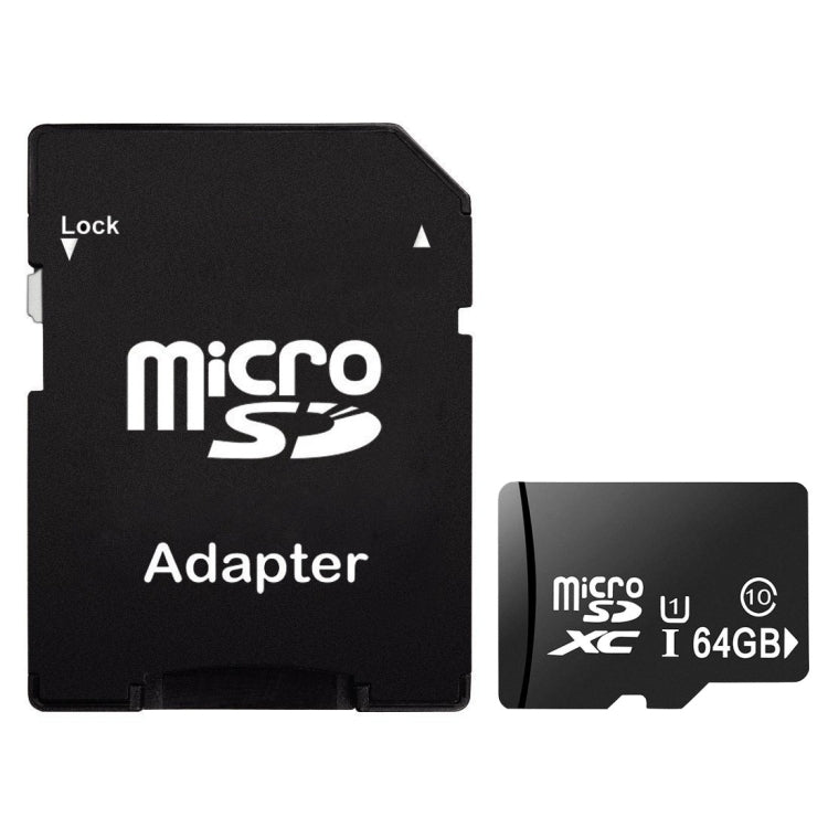 Carte mémoire Micro SD(TF) 64 Go haute vitesse classe 10 de Taïwan (capacité réelle 100 %), 64 Go