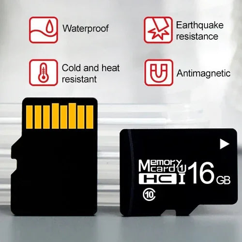 Carte mémoire TF (Micro SD) noire haute vitesse classe 10 de 16 Go, 16 Go