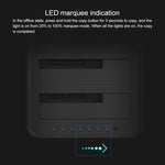 Blueendless station d'accueil pour disque dur SATA USB 3.0 2 baies 2,5 / 3,5 pouces copie hors ligne
