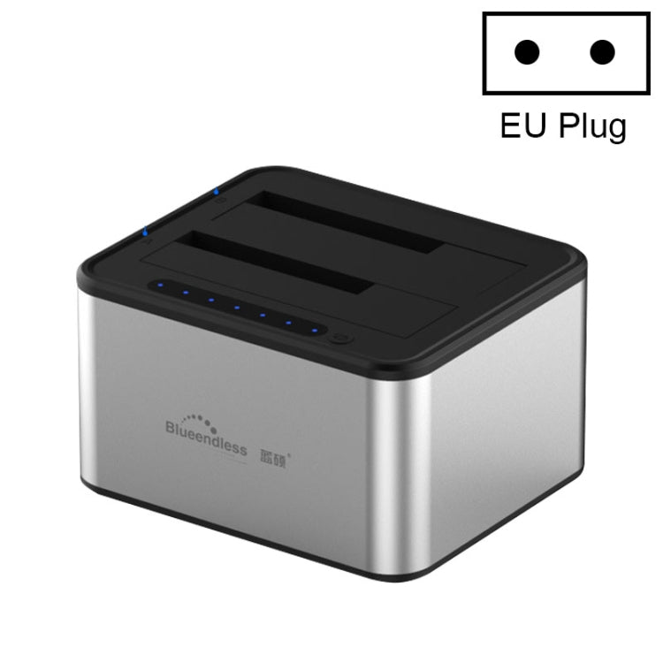 Blueendless station d'accueil pour disque dur SATA USB 3.0 2 baies 2,5 / 3,5 pouces copie hors ligne