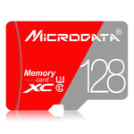 Carte mémoire MICRODATA 128 Go Classe 10 Rouge et Grise TF (Micro SD), 128 Go