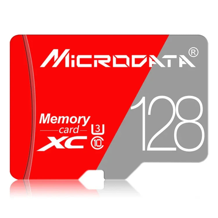Carte mémoire MICRODATA 128 Go Classe 10 Rouge et Grise TF (Micro SD), 128 Go