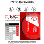 Carte mémoire MICRODATA 16 Go haute vitesse U1 rouge et blanche TF (micro SD), 16 Go