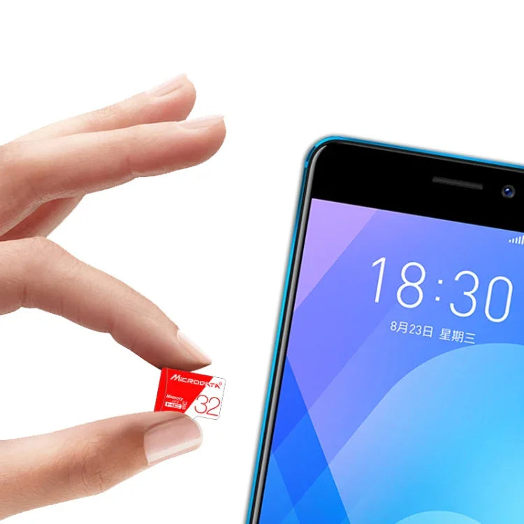 Carte mémoire MICRODATA 16 Go haute vitesse U1 rouge et blanche TF (micro SD), 16 Go