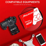 Carte mémoire MICRODATA 16 Go haute vitesse U1 rouge et blanche TF (micro SD), 16 Go