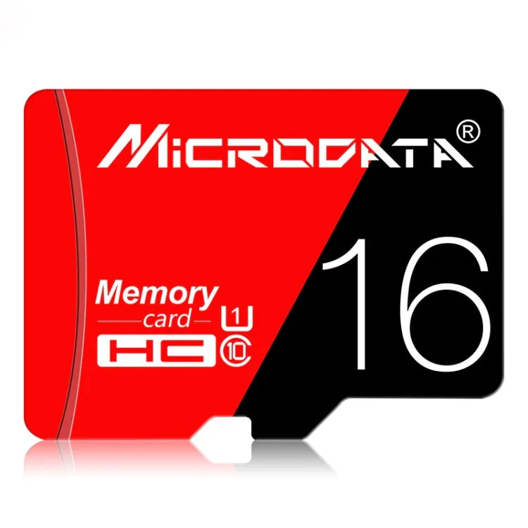 Carte mémoire MICRODATA 16 Go haute vitesse U1 rouge et noire TF (micro SD), 16 Go