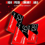 Carte mémoire MICRODATA 16 Go haute vitesse U1 rouge et noire TF (micro SD), 16 Go