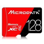 Carte mémoire MICRODATA 128 Go haute vitesse U3 rouge et noire TF (micro SD), 128 Go