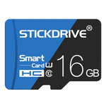 Carte mémoire microSD (TF) STICKDRIVE 16 Go haute vitesse U1 bleue et noire, 16 Go