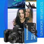 Carte mémoire microSD (TF) STICKDRIVE 16 Go haute vitesse U1 bleue et noire, 16 Go