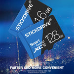 Carte mémoire microSD (TF) STICKDRIVE 32 Go haute vitesse U1 bleue et noire, 32 Go