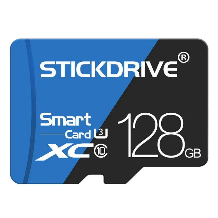Carte mémoire microSD (TF) STICKDRIVE 128 Go haute vitesse U3 bleue et noire, 128 Go