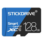 Carte mémoire microSD (TF) STICKDRIVE 128 Go haute vitesse U3 bleue et noire, 128 Go