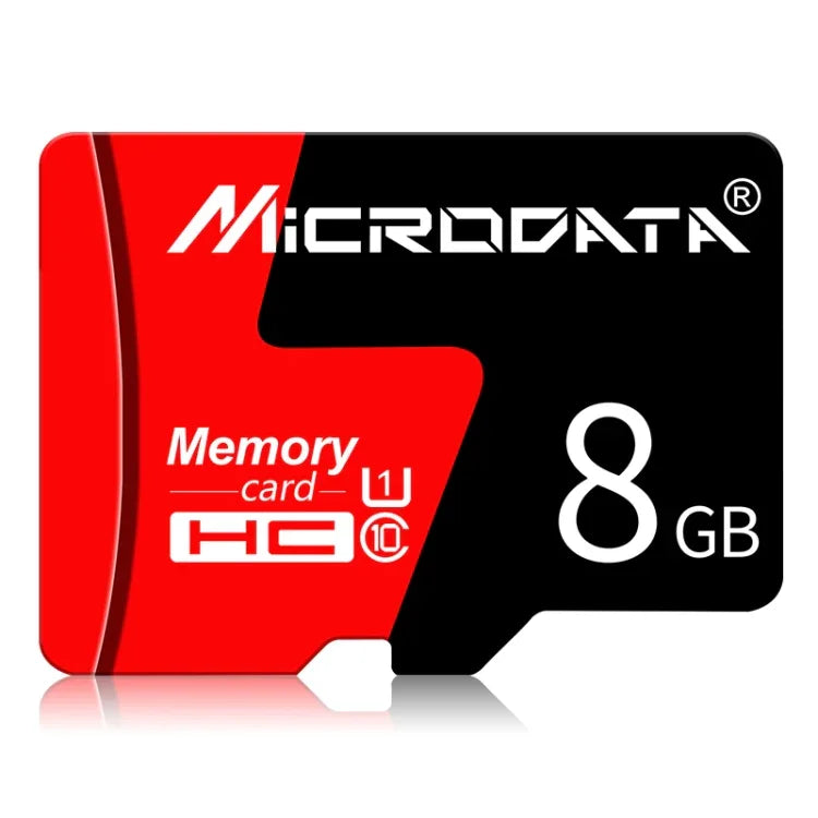 Carte mémoire MICRODATA 8 Go U1 rouge et noire TF (micro SD), 8 Go