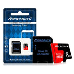 Carte mémoire MICRODATA 8 Go U1 rouge et noire TF (micro SD), 8 Go