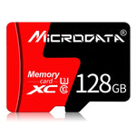 Carte mémoire MICRODATA 128 Go U3 rouge et noire TF (Micro SD), 128 Go