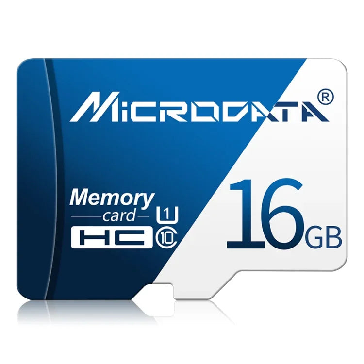 Carte mémoire MICRODATA 16 Go U1 bleue et blanche TF (Micro SD), 16 Go