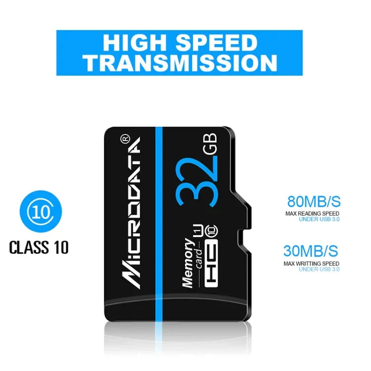 Carte mémoire MICRODATA 32 Go U1 Blue Line et Black TF (Micro SD), 32 Go
