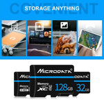 Carte mémoire MICRODATA 128 Go U3 Blue Line et Black TF (Micro SD), 128 Go