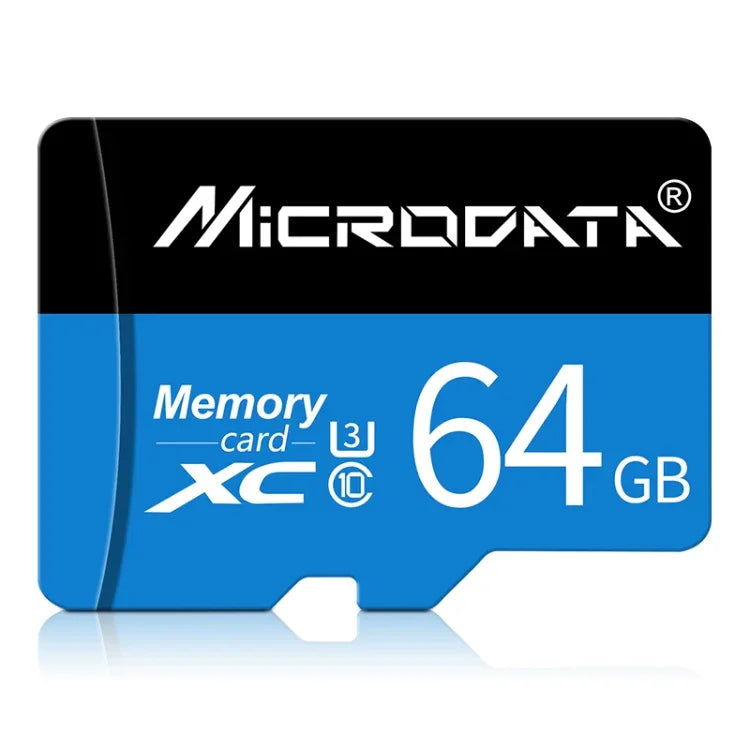 Carte mémoire MICRODATA 64 Go U3 bleue et noire TF (micro SD), 64 Go