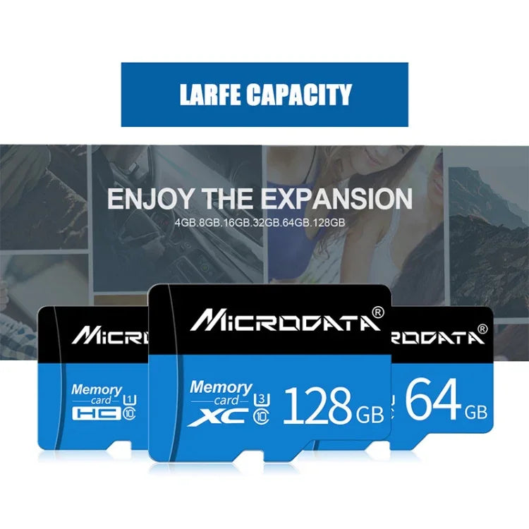 Carte mémoire MICRODATA 64 Go U3 bleue et noire TF (micro SD), 64 Go