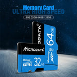 Carte mémoire MICRODATA 128 Go U3 bleue et noire TF (Micro SD), 128 Go
