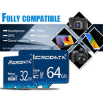 Carte mémoire MICRODATA 16 Go U1 bleue TF (Micro SD), 16 Go