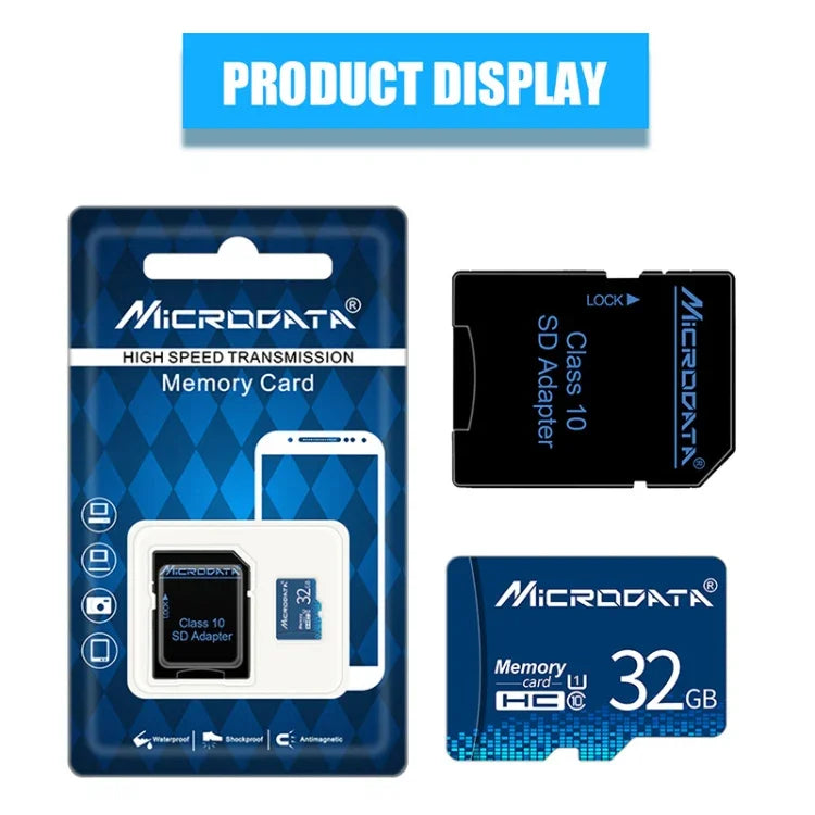 Carte mémoire MICRODATA 32 Go U1 bleue TF (Micro SD), 32 Go