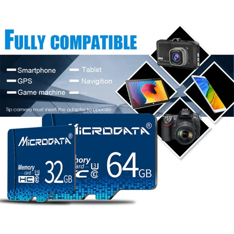 Carte mémoire MICRODATA 32 Go U1 bleue TF (Micro SD), 32 Go