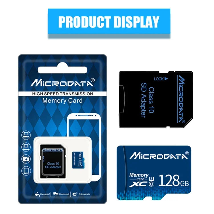 Carte mémoire MICRODATA 128 Go U3 bleue TF (Micro SD), 128 Go