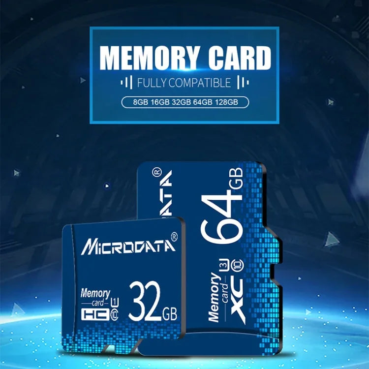 Carte mémoire MICRODATA 128 Go U3 bleue TF (Micro SD), 128 Go