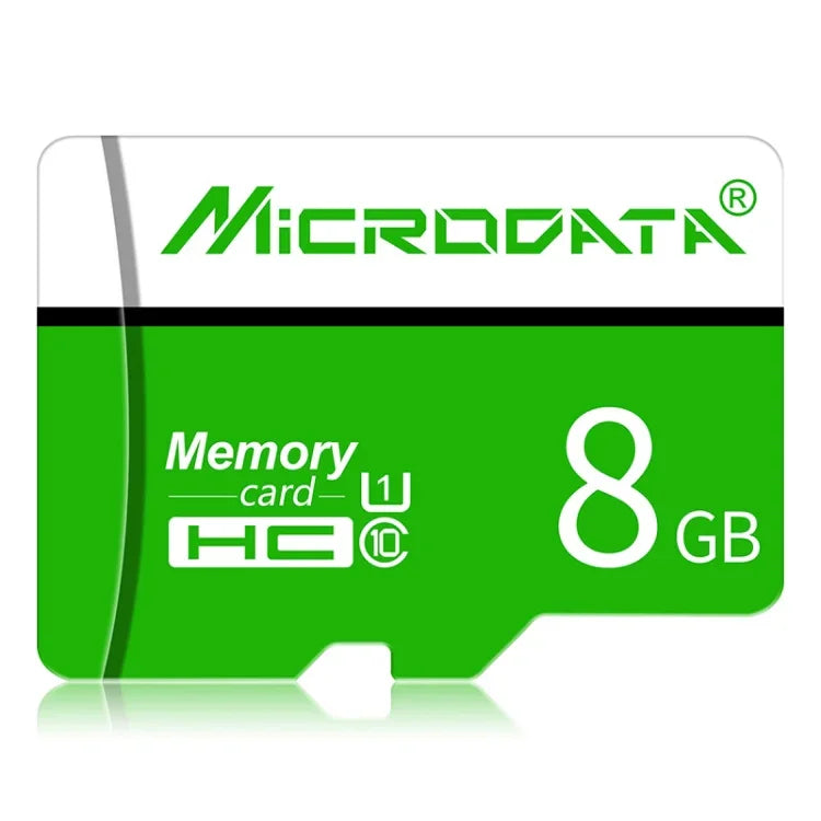 Carte mémoire MICRODATA 8 Go U1 verte et blanche TF (Micro SD), 8 Go