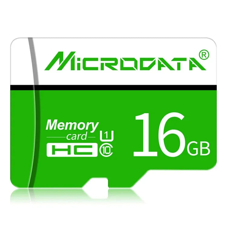 Carte mémoire MICRODATA 16 Go U1 verte et blanche TF (Micro SD), 16 Go